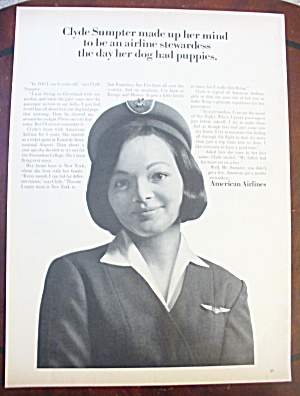 1965 American Airlines With Stewardess