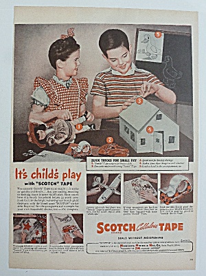 1946 Scotch Cellulose Tape With Child's Play