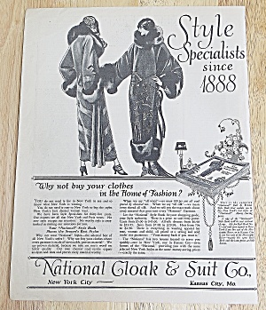 1923 National Cloak & Suit Co. With 2 Women In Fashion