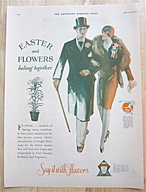 1929 Say It With Flowers With Couple At Easter