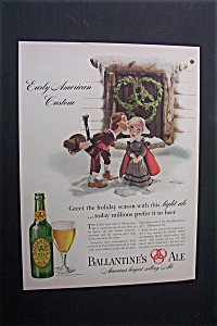 1940 Dual Ad: Ballantine's Ale & Nucoa Margarine