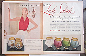1956 Lady Schick Razor With Lovely Woman