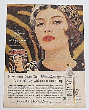 1963 Cover Girl Matte Make Up With Woman In Leopard Hat