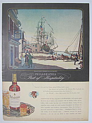 1944 Philadelphia Whiskey With Waterfront At Arch St.