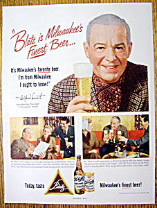 Vintage Ad: 1952 Blatz Beer With Alfred Lunt