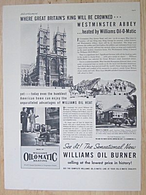 1937 Williams Oil O Matic With Westminster Abbey