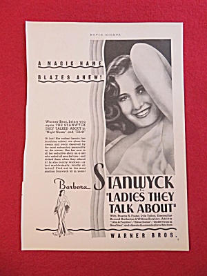 1933 Ladies They Talk About With Barbara Stanwyck