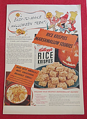 1941 Rice Krispies Cereal With Marshmallow Squares