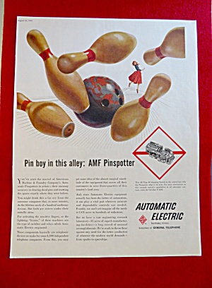1958 Automatic Electric With Bowling Pins & Ball