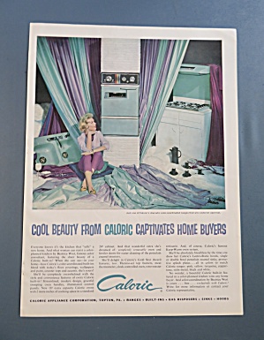 1961 Caloric Appliances With Woman W/oven, Stove & Sink