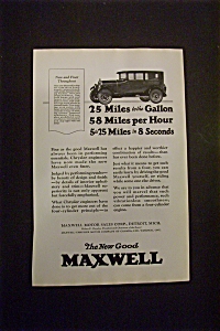 1925 Dual Ad: Maxwell Motors & Dodge Brothers
