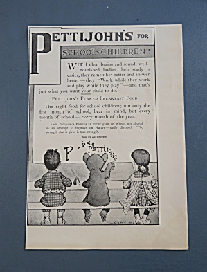 1902 Pettijohn's Flaked Breakfast Food With Children