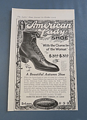 1905 American Lady Shoe With Beautiful Autumn Shoe