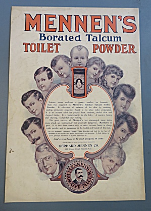 1904 Mennen's Toilet Powder With Many People's Faces