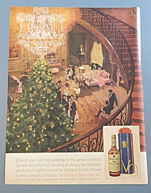 1961 Seagram's V.o. Whisky With Christmas Party