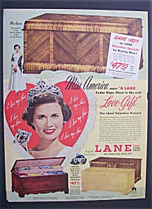 Vintage Ad: 1950 Lane Cedar Chest With Miss America