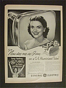 Vintage Ad: 1951 Ge Aluminized Tubes With Jane Wilson