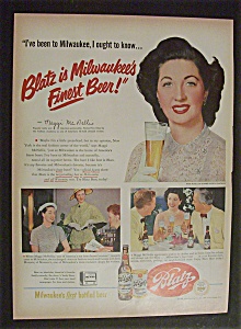 Vintage Ad: 1951 Blatz Beer With Maggi Mc Nellis
