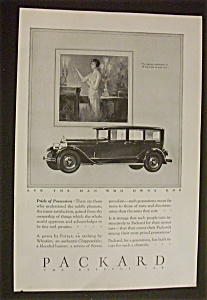1926 Packard With A Woman Standing By A Packard