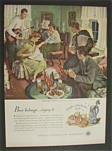 Vintage Ad: 1950 Beer Belongs By John Gannam