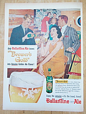 1957 Ballantine Ale With People Having A Party