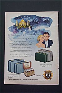 1953 Luggage By U.s. Trunk Co. With Christmas Dream