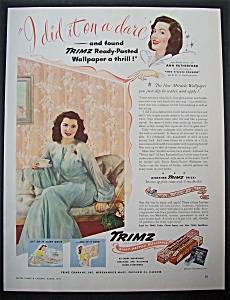 1945 Trimz Ready-pasted Wallpaper W/ Ann Rutherford