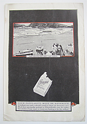 1926 Chesterfield Cigarette W/yale Harvard Boat Race