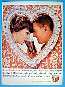 1960 Coca-cola (Coke) W/man & Woman Touching Foreheads