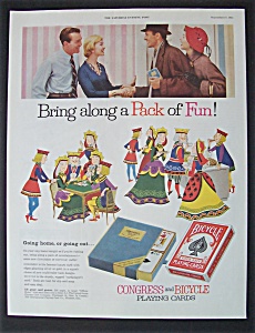 1955 Bicycle Playing Cards With 2 Couples Greeting