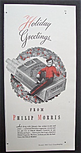 1943 Philip Morris Cigarettes W/ Philip Morris Bellboy