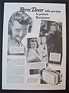 1937 Lux Toilet Soap With Bette Davis