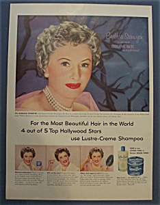1954 Lustre - Creme Shampoo With Barbara Stanwyck