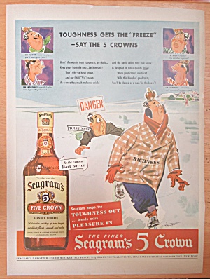 1943 Seagram's 5 Crown Whiskey W/richness & Toughness