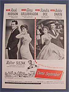 1961 Movie Ad For Come September