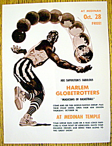 1965 Harlem Globetrotters At Medinah Temple Ad