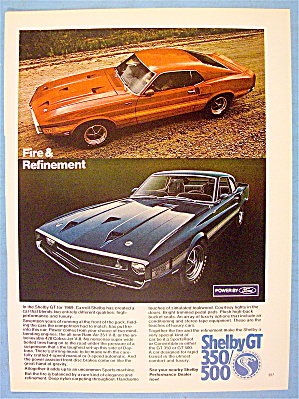 1969 Shelby Gt 350/500 Ad With The Shelby Gt
