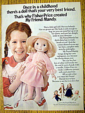 1978 Fisher Price Mandy With Little Girl & Doll