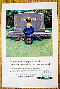 1961 Rock Of Ages With Boy Scout By Grave By Kerins