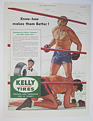 1949 Kelly Tires By Lyman Anderson Of Men Boxing