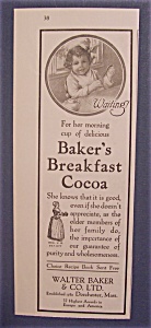 1916 Baker's Breakfast Cocoa