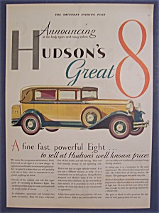 Vintage Ad: 1930 Hudson Eight