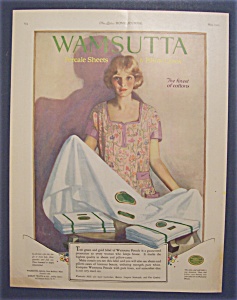 1923 Wamsutta Percale Sheets & Pillow Cases W/ Woman