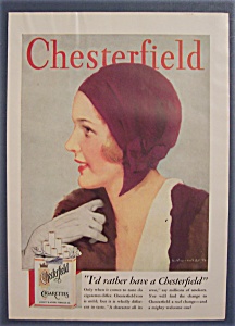 1931 Chesterfield Cigarettes