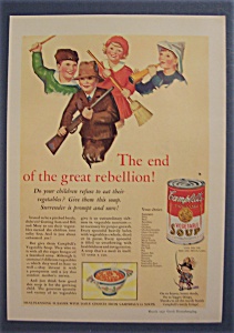 1931 Campbell Vegetable Soup W/children Smiling