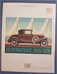 1930 Pontiac Big Six with Side View Of the Sport Coupe