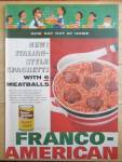 1957 Franco American Spaghetti & Meatballs with Family 