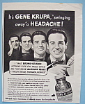 Vintage Ad: 1940 Bromo - Seltzer w/ Gene Krupa