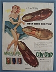 Vintage Ad: 1953 City Club Shoes For Men