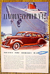Vintage Ad: 1937 Lincoln Zephyr V-12